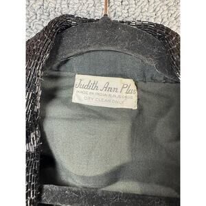 Judith Ann Plus Vintage Sequin Beaded Silk Cardigan Blazer Jacket